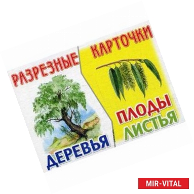 Фото Деревья, плоды, листья. Разрезные карточки