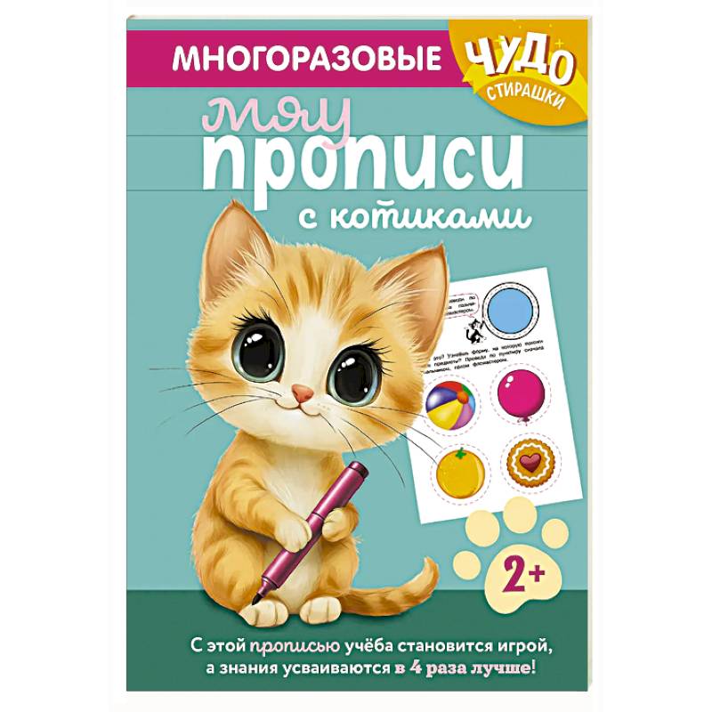 Фото Многоразовые мяупрописи с котиками: для детей 2-3 лет