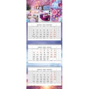 Фото Календарь на 2020 год квартальный трехблочный 'Люкс, Multico' (3Кв3гр2ц_20854)