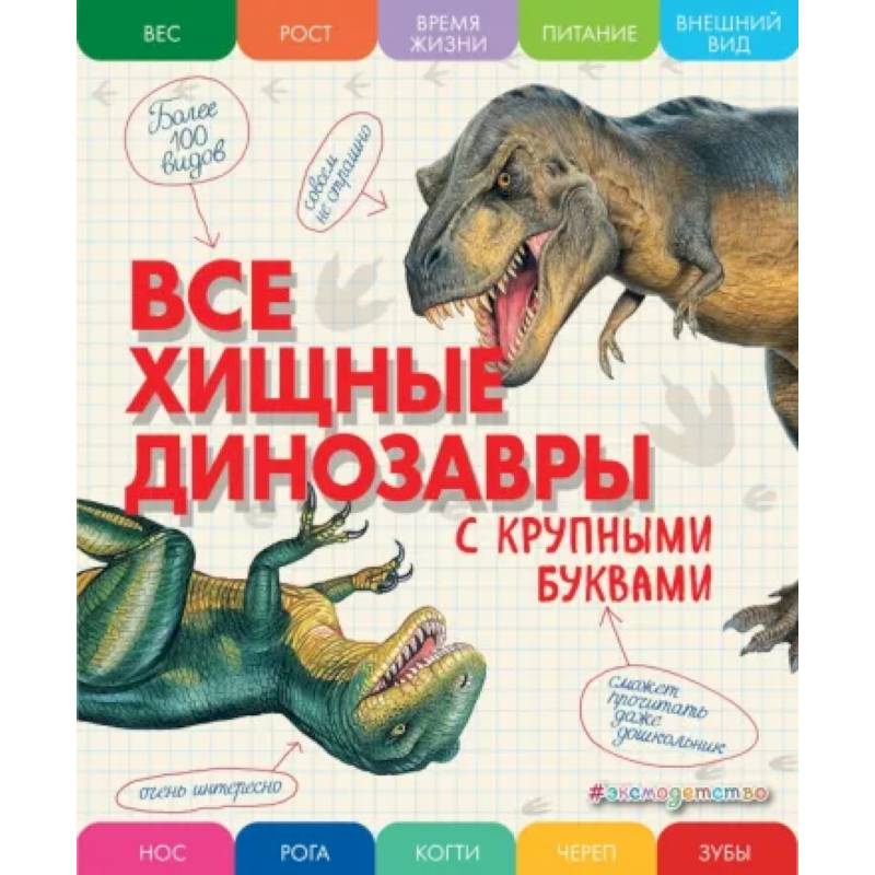 Фото Все хищные динозавры с крупными буквами