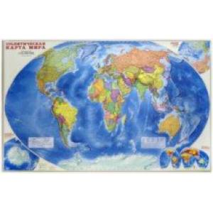 Фото Карта мира политическая. Настенная, в тубусе