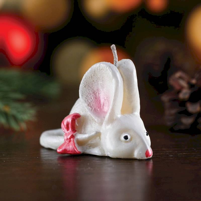 Фото Свеча декоративная 'Мышка малая', микс, 4x7,5x4,5 см