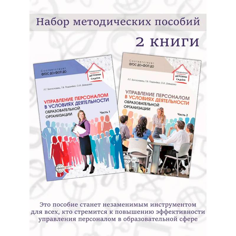 Фото Набор методических пособий Управление персоналом в условиях деятельности образовательной организации 2 книги