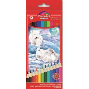 Фото Набор цветных пластиковых карандашей 'Медвежата' (12 цветов)