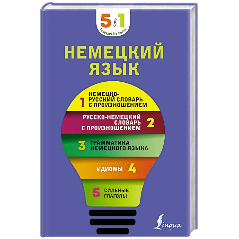 Фото Немецкий язык. 5 в 1: немецко-русский и русско-немецкий словари с произношением, грамматика немецкого языка, идиомы, сильные глаголы