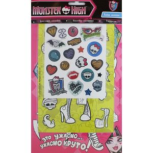 Фото Monster High: блестящие наклейки, наклейки-раскраски, раскраска