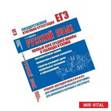 Фото ЕГЭ. Русский язык. Полный курс средней школы в таблицах и схемах
