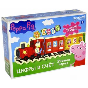 Фото Настольная игра Peppa Pig. Паровозик-пазл. Цифры и счет (01563)