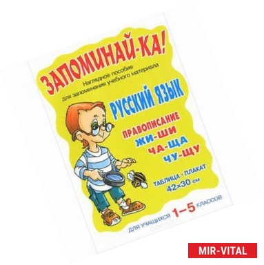 Фото Русский язык. 1-5 классы. Правописание жи-ши, ча-ща, чу-щу. Плакат