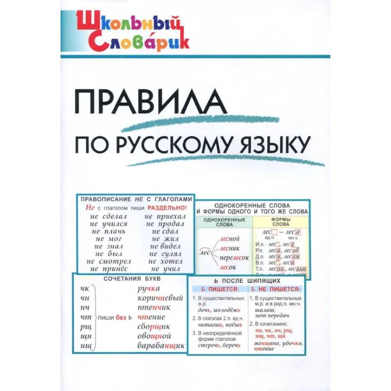 Фото Правила по русскому языку