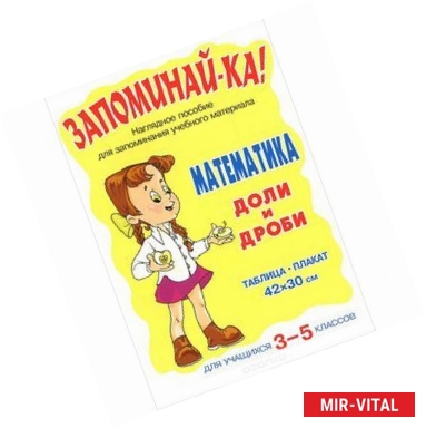 Фото Математика. 3-5 классы. Доли и дроби. Плакат