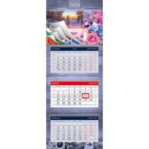 Фото 2020г. Календарь квартальный, 3-х блочный, Супер Люкс, Multicolor (3Кв4гр2ц_20788)