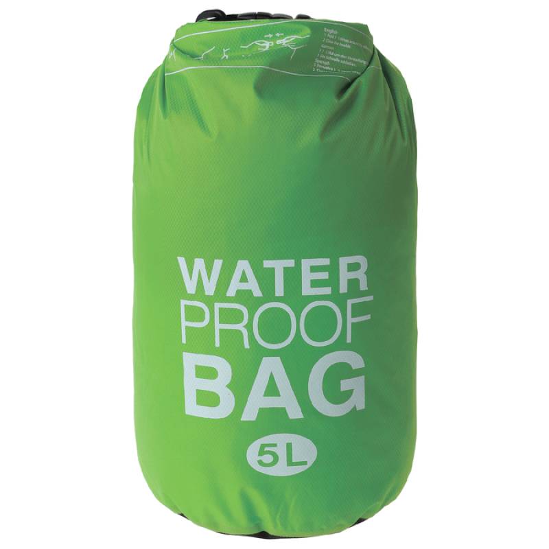 Фото Гермомешок водонепроницаемый 5 литров, плотность 23 мкр, цвет зеленый