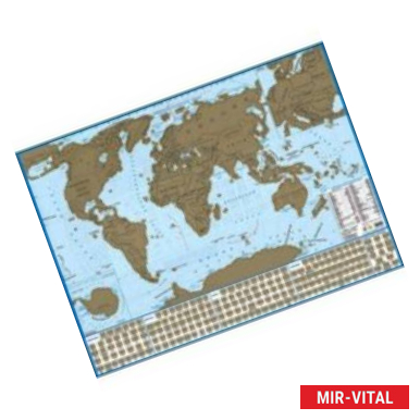 Фото Карта мира с флагами, со стираемым слоем