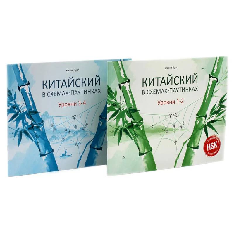 Фото Китайский в схемах-паутинках. Уровни 1-4 (комплект из 2-х книг)