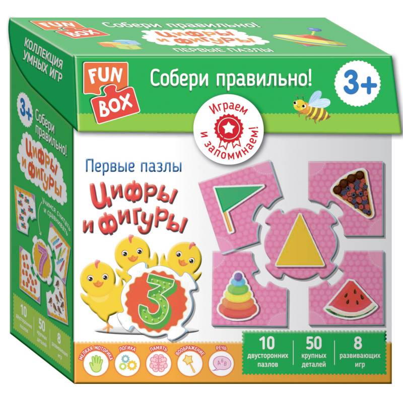 Фото Собери правильно! Цифры и фигуры (Fun Box)
