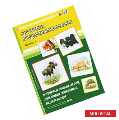 Фото Картотека предметных картинок. Животные наших лесов, домашние животные, их детеныши. Выпуск 4