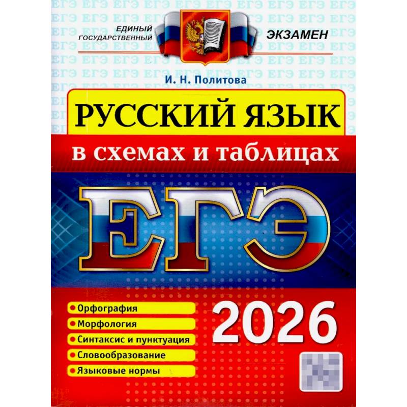 Фото ЕГЭ 2026. Русский язык в схемах и таблицах
