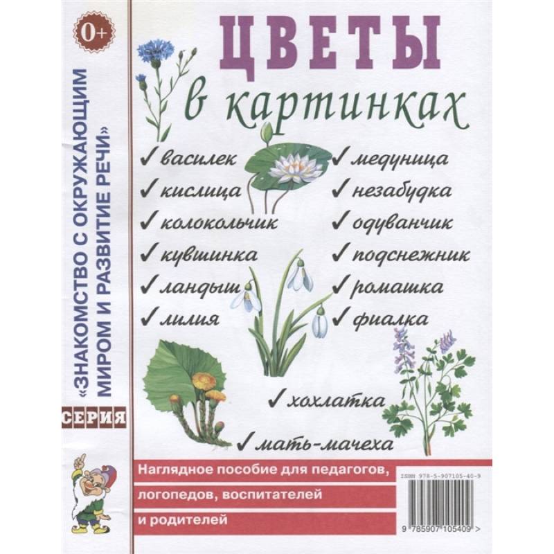 Фото Цветы в картинках. Наглядное пособие для педагогов, воспитателей, логопедов, родителей.