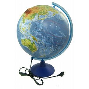 Фото Физическо-политический глобус Земли, рельефный d-320 мм. (Ке013200233)