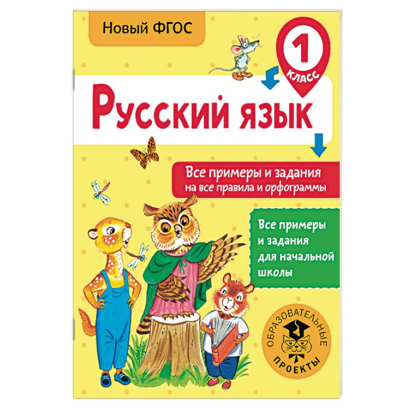 Фото Русский язык. Все примеры и задания на все правила и орфограммы. 1 класс