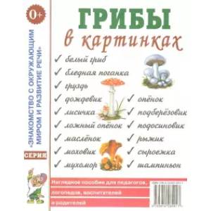 Фото Грибы в картинках. Наглядное пособие для педагогов, логопедов, воспитателей и родителей