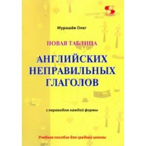 Фото Новая таблица английских неправильных глаголов с переводом каждой формы. Учебное пособие