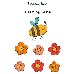 Фото Блокнот для записей 'Sleepy bee is coming home'