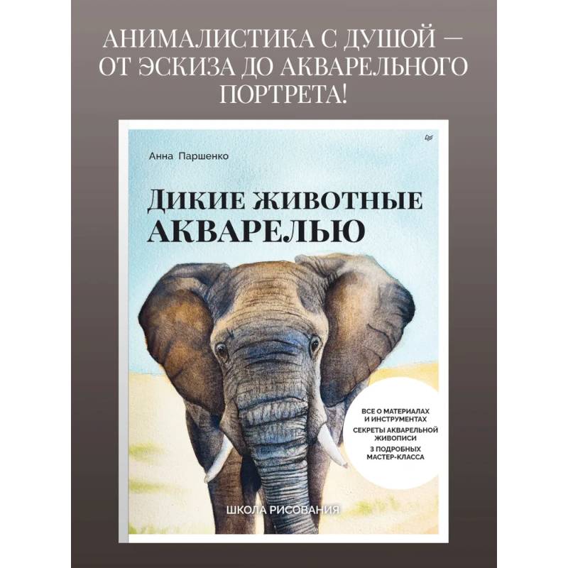 Фото Школа рисования. Дикие животные акварелью