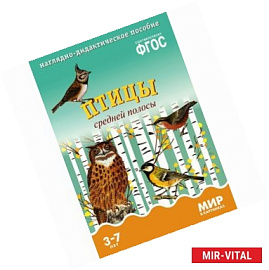 Птицы средней полосы. Наглядно-дидактическое пособие. Для детей 3-7 лет (набор карточек)