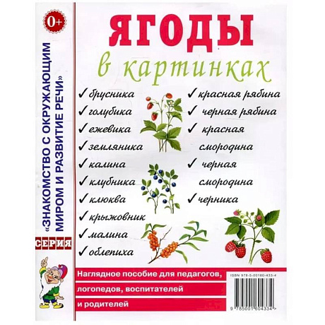 Фото Ягоды в картинках. Наглядное пособие для педагогов, воспитателей, логопедов, родителей