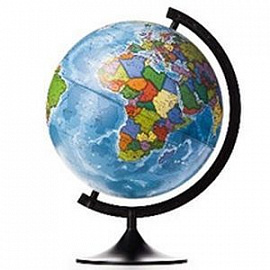 Глобус Земли политический