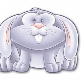 Раскраска с цветными наклейками 'ЗАЯЦ' (23818)