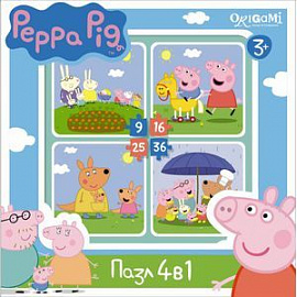 Пазл 4 в 1 'Peppa Pig. На отдыхе' (01599)