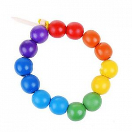 Бусы: Радуга, шары цветные, 14 штук (Д-537)