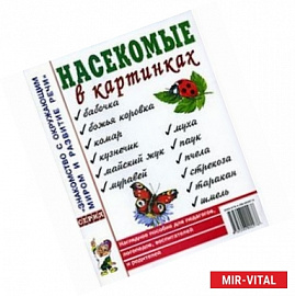 Насекомые в картинках. Наглядное пoсобие для педагогов, логопедов.