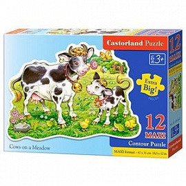 Puzzle-12 MAXI. 'Коровки на лугу'