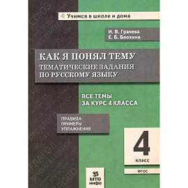 Русский язык 4класс Как я понял тему.Тематтические задания