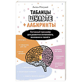 Таблицы Шульте + Лабиринты. Активный тренажёр для развития интеллекта, внимания и памяти