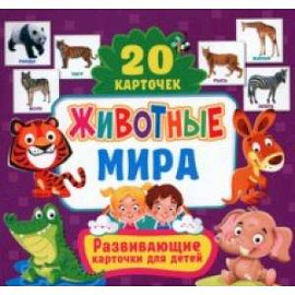 Животные мира, 20 карточек