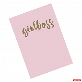 Блокнот. Girlboss (формат А5, тонированный блок, лента-ляссе)