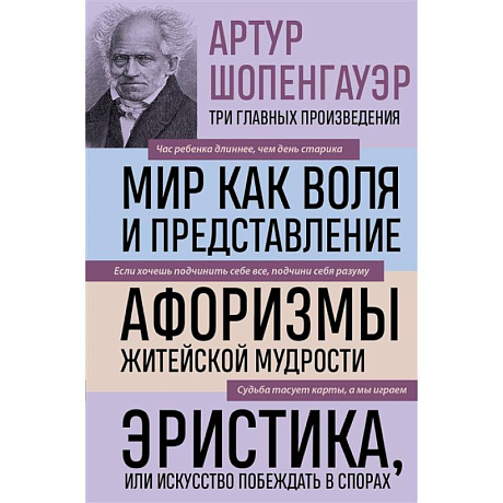 Фото Артур Шопенгауэр. Мир как воля и представление. Афоризмы житейской мудрости. Эристика, или Искусство побеждать в спорах