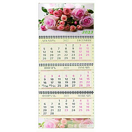 Календарь квартальный на 2023 год Розы
