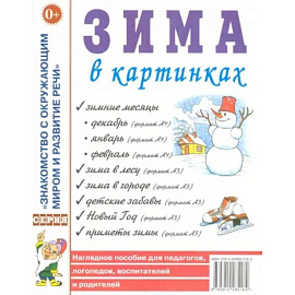 Зима в картинках. Наглядное пособие для педагогов, логопедов, воспитателей и родителей