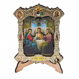 Икона в резной рамке 9x10 см 'Святая Троица'