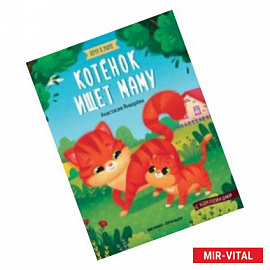 Котенок ищет маму: книжка с наклейками