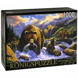 Puzzle-1000 'Медведи на рыбалке' (МГК1000-6471)