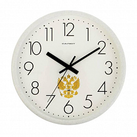 Часы настенные круглые 'Герб России', белые