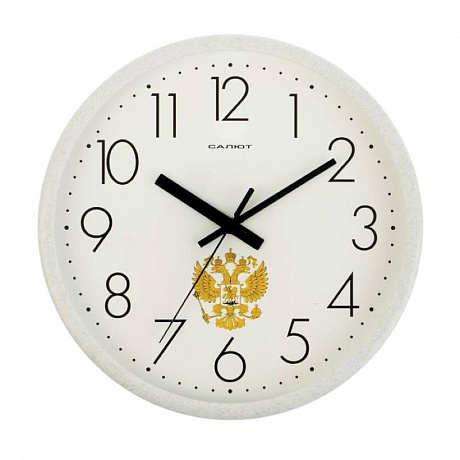 Фото Часы настенные круглые 'Герб России', белые