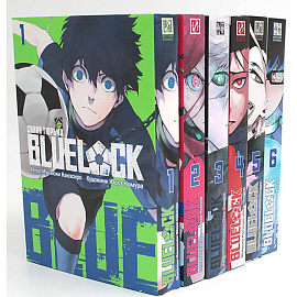 BLUE LOCK. Синяя тюрьма. Книга 1-6 (комплект из 6-ти книг)